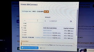 Another $1100 Loan with BitConnect, to get free Bitcoin Every Day!!