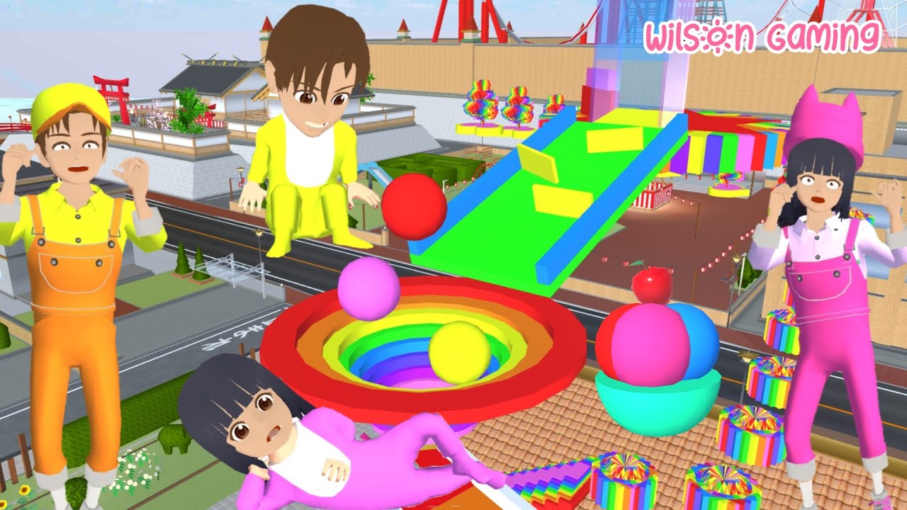 Yuta Ajak Bayi Titan Yuta Mio Lomba Parkour Jalur Pelangi | Sakura | Wilson Gaming