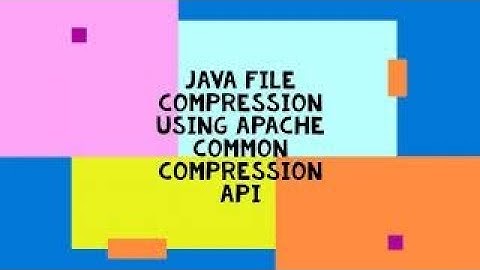 Java File Compression using Apache Common Compress API