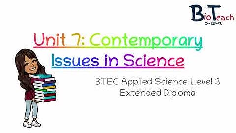 BTEC Applied Science Unit 7 Question 1 Exam Prep - BioTeach