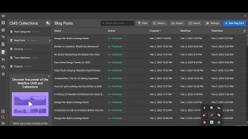 Webflow CMS Blog Post Data Entry