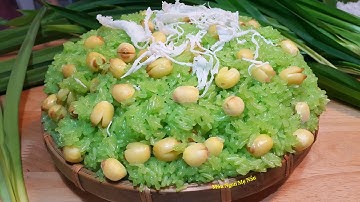 Cách Nấu Xôi Lá Dứa Hạt Sen Bằng nồi Có Sẵn Đón Tết 2020