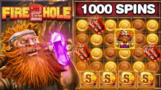1000 Spins on Fire in the Hole 2 Slot (Persistent)