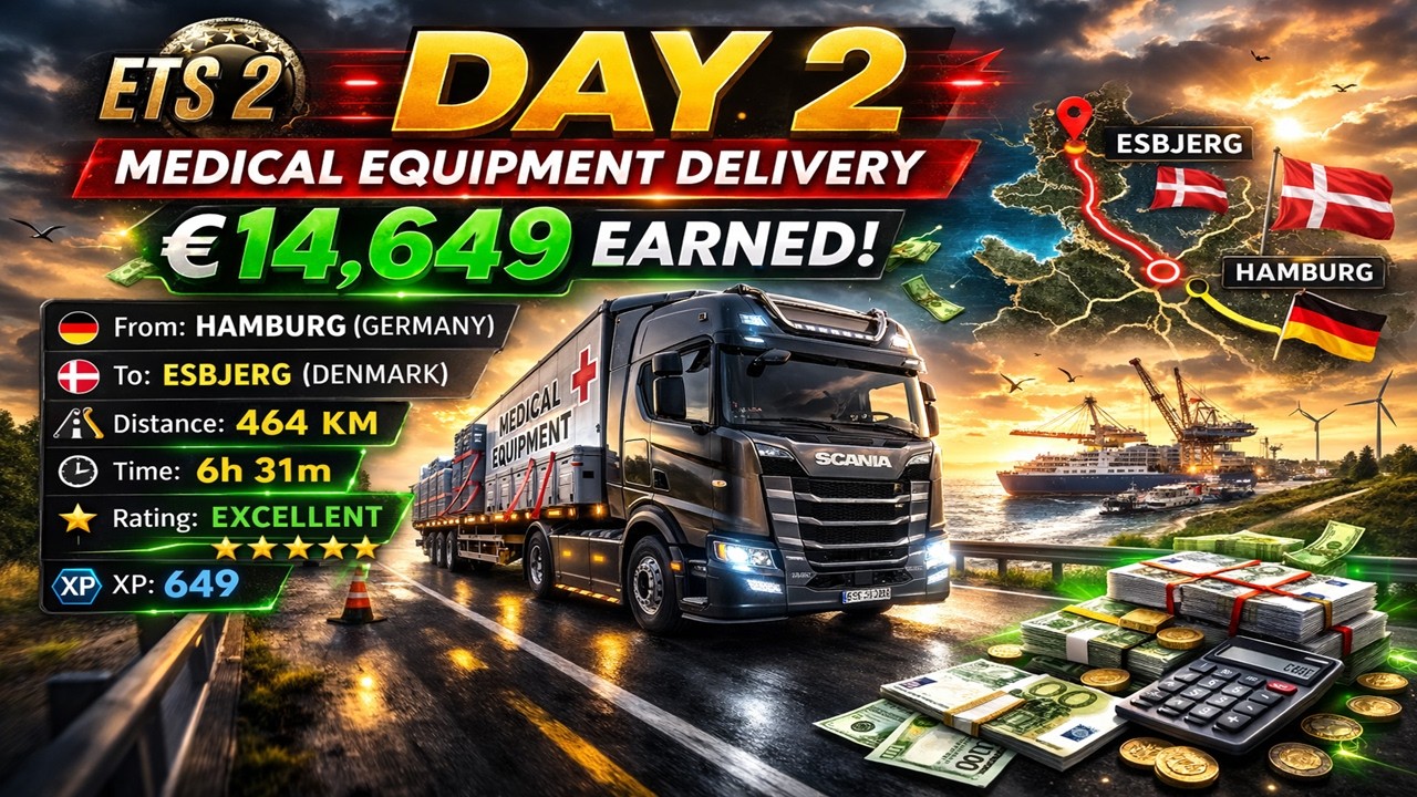 ETS2 Career Mode – Day 2 | From €1,794 to €14,649! 🔥 Massive Comeback