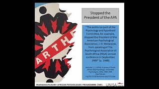 Celebrating the Psychology and Apartheid Committee