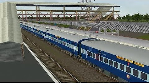 AMAZING SCENE TWO TRAINS CROSSING THE STATION AT SAME TIME IN MSTS OPENRAILS INDIAN RAILWAYS