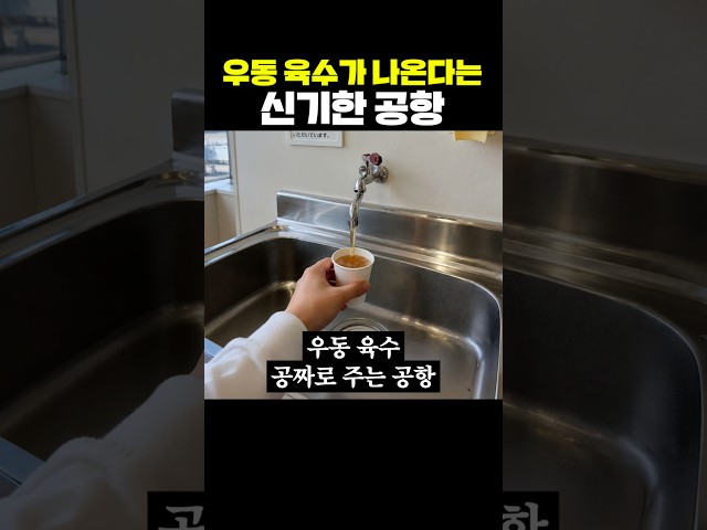 우동 육수가 나온다는 신기한 공항