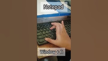 keyboard shortcut to open the notepad in windows #notepad #windows shortcuts #tips #pc