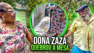 DONA ZAZÁ SE ARRETOU E QUEBROU A MESA DE LUIZ DO SOM