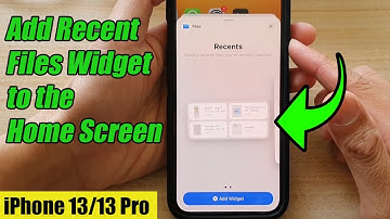 iPhone 13/13 Pro: How to Add Recent Files Widget to the Home Screen