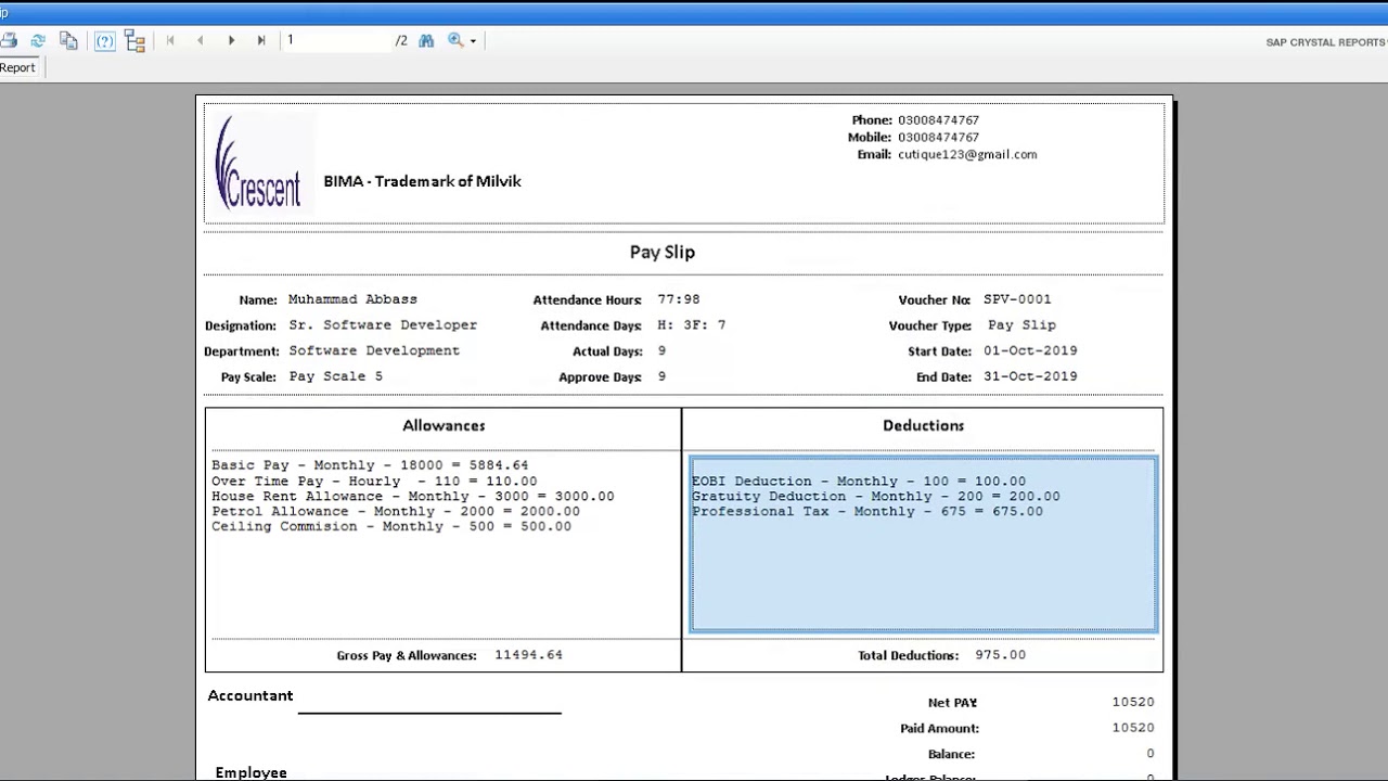 Payroll - Human Resource Management System - HRMS in EloERP - YouTube