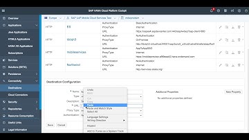Adding Fiori Mobile Build Service Destination in HCP