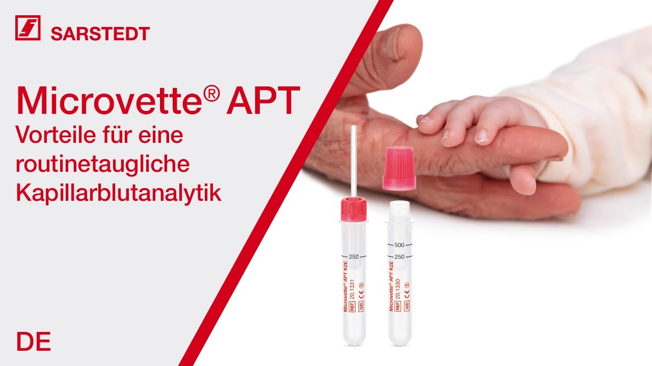 Kapillare Blutentnahme: Automatische Verarbeitung mit der Microvette® APT