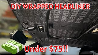 How to wrap your headliner in custom fabric... Acura integra gets a bride headliner. Cheap and easy!