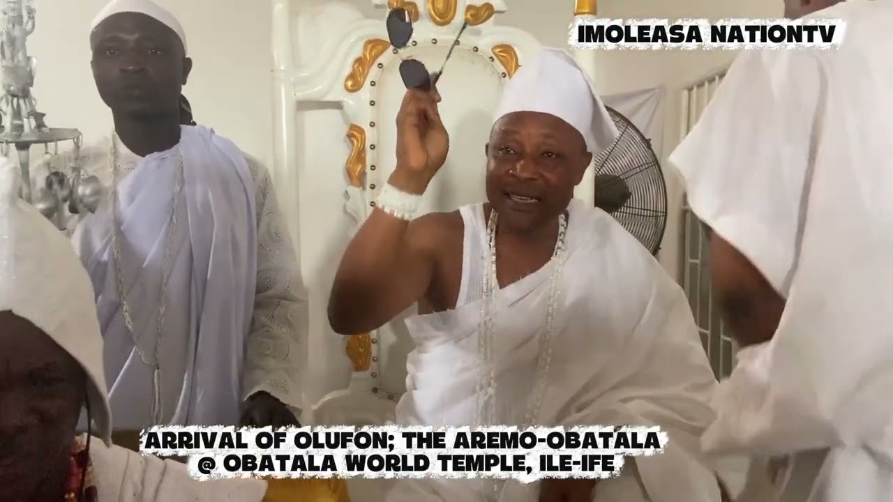 *BREAKING* : *ARRIVAL OF OLUFON; THE AREMO-OBATALA @ OBATALA WORLD TEMPLE, ILE-IFE*