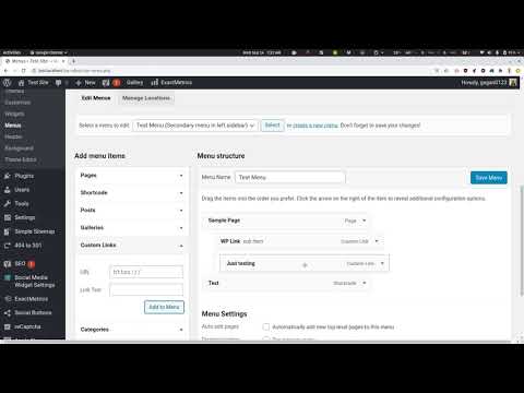 Testing Shortcode In Menus Plugin with Twenty Fourteen Theme with all plugins active
