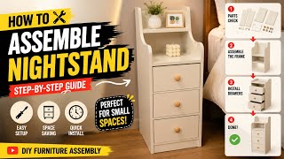 Celebrity DIY Nightstand Assembly | Easy Bedside Table Setup for Small Rooms | Cabinet Assembly Tutorial Profile
