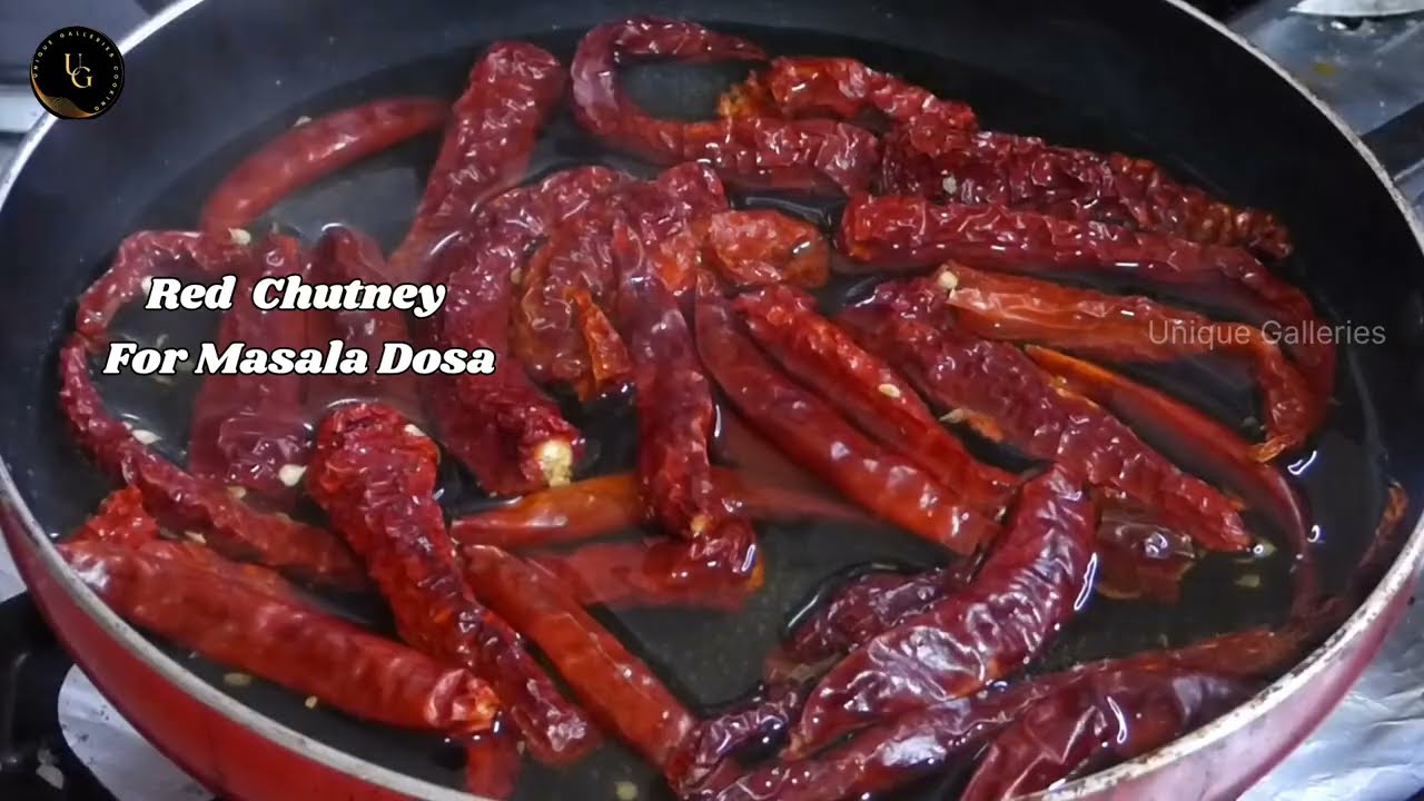 Red Chutney For Masala Dosa |Red Chutney |By Unique Galleries Cooking