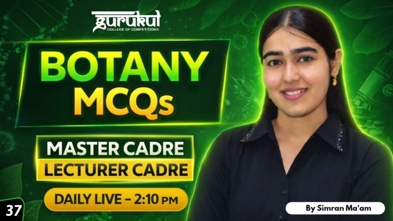 Master Cadre | Lecturer Cadre Science | Important MCQ Botany 37||Bio-Diversity