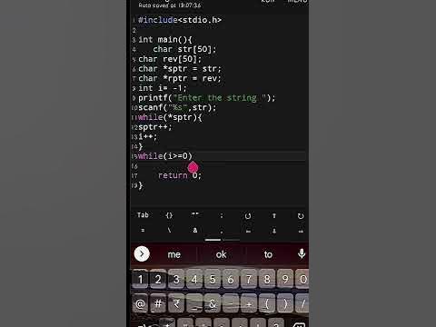 print reverse of string by passing string into function using pointer ...