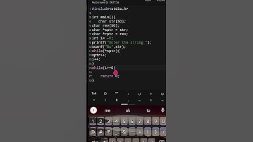 print reverse of string by passing string into function using pointer in C programming.#code#coding