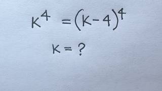 Solve For K In This Nice Algebra Equation  Math Olympiad Mathematics