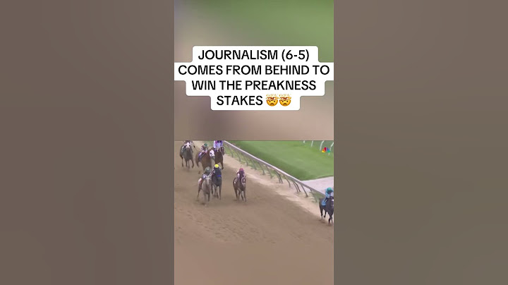 Insane comeback by journalism to win the Preakness stakes!
