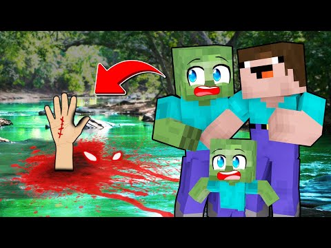 KÜÇÜK ZOMBİ VE ZOMBİ BABA PERİLİ GÖLE GİRDİ DÖNEBİLECEK Mİ? 😱 - Minecraft