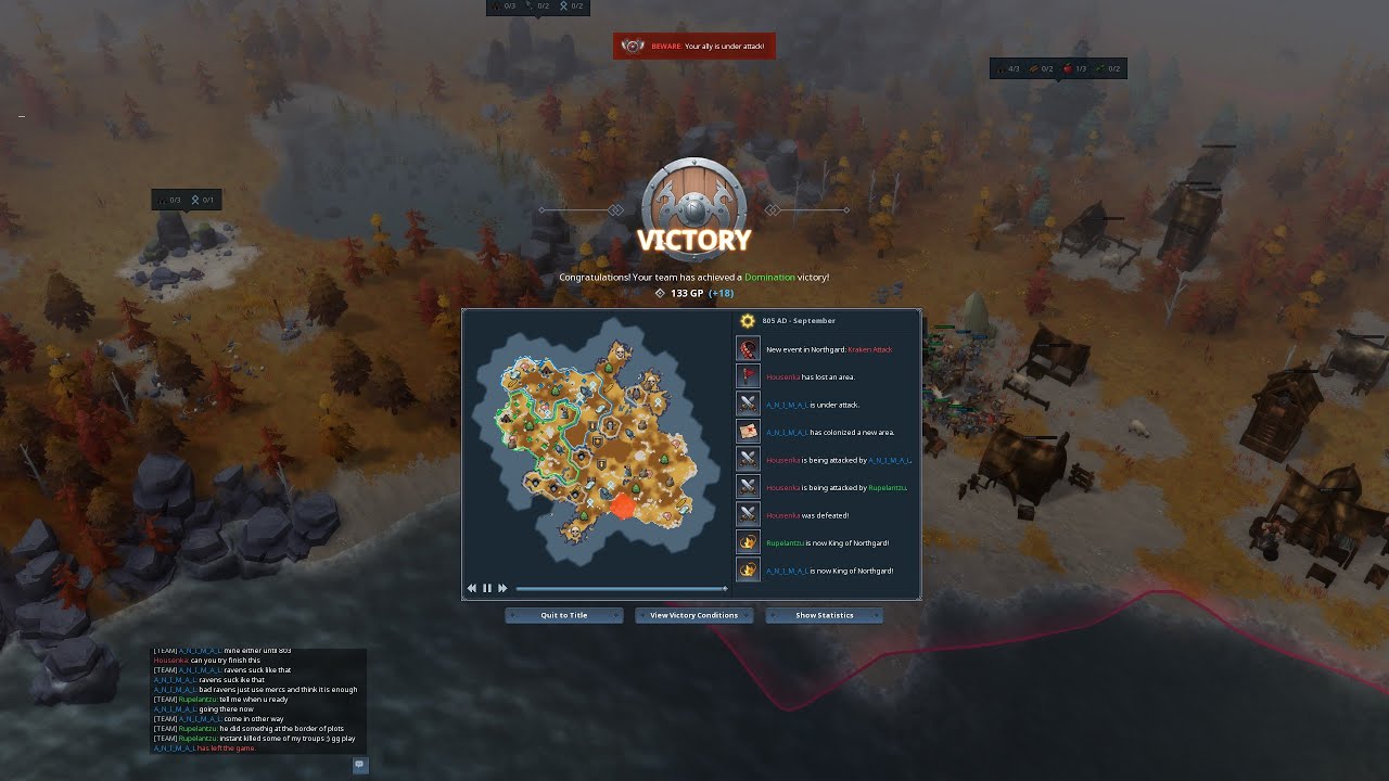 Northgard PT134 - PVP 2v2 - Fenrir - Clan of the Wolf