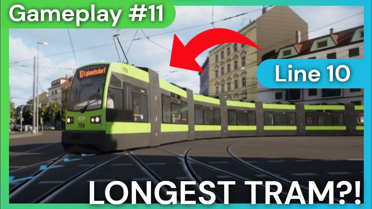 LONGEST TRAM?! | City Transport Simulator: Tram DLC | Line 10 | Gameplay #11