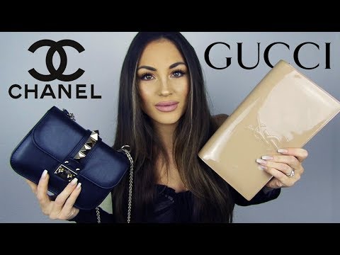 MY DESIGNER BAG COLLECTION PART 1 CHANEL GUCCI SAINT LAURENT VALENTINO VIDEO