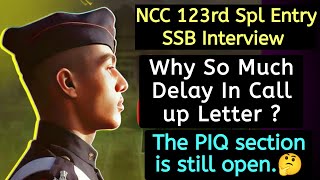 ncc special entry 123rd course call letter | ssb interview piq form | ssb piq form filled | ncc way
