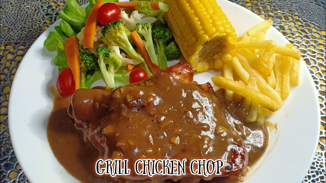 Grill Chicken Chop With Black Pepper Sauce L Chicken Chop Sedap L Try Masak L Dmq Youtube