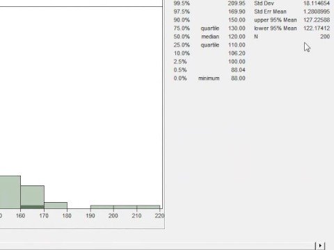 JMP for Confidence Interval for One Population Mean - YouTube