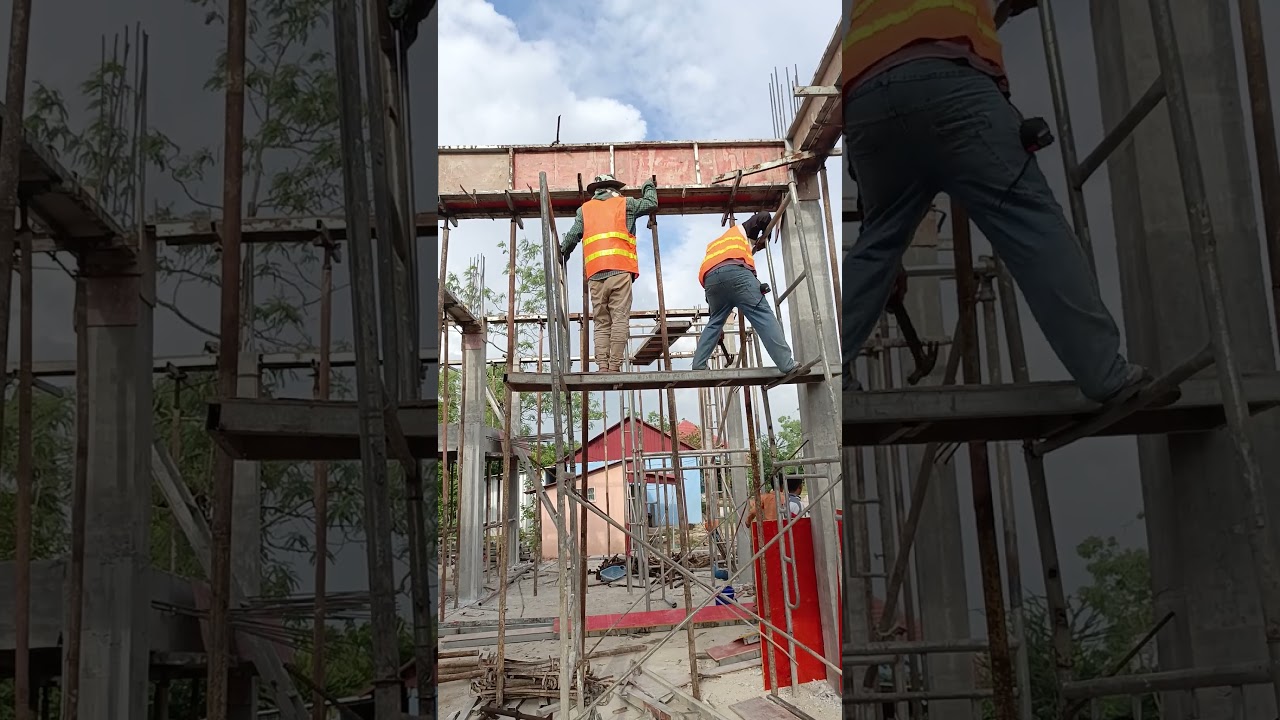 Install formwork for First Slab and Beam 