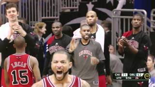 Joakim Noah throws down on Big Baby (Mar 19, 2012)