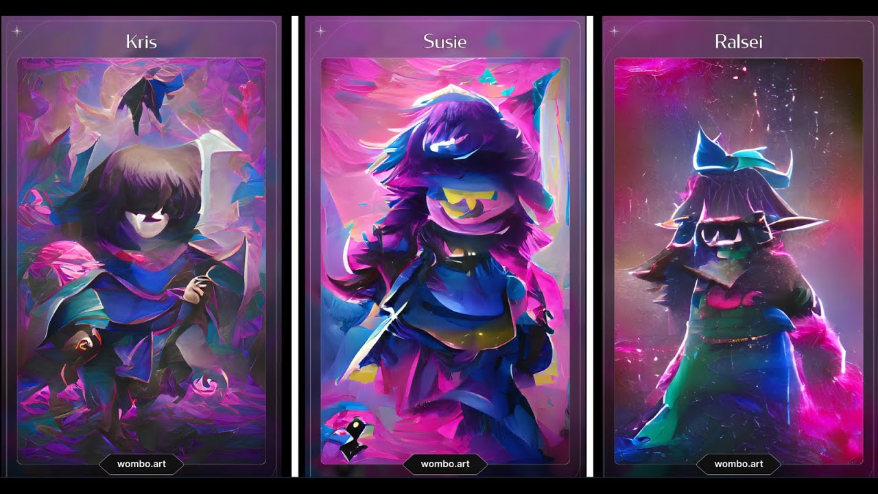 Deltarune Characters as Imagined by AI