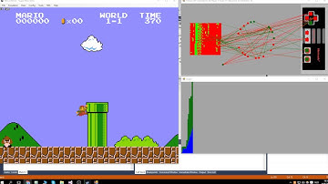 NEAT network plays Super Mario Bros Level 1
