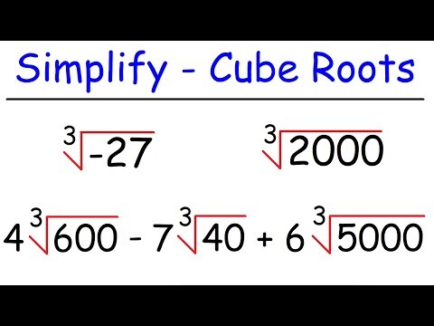 How To Simplify Cube Roots