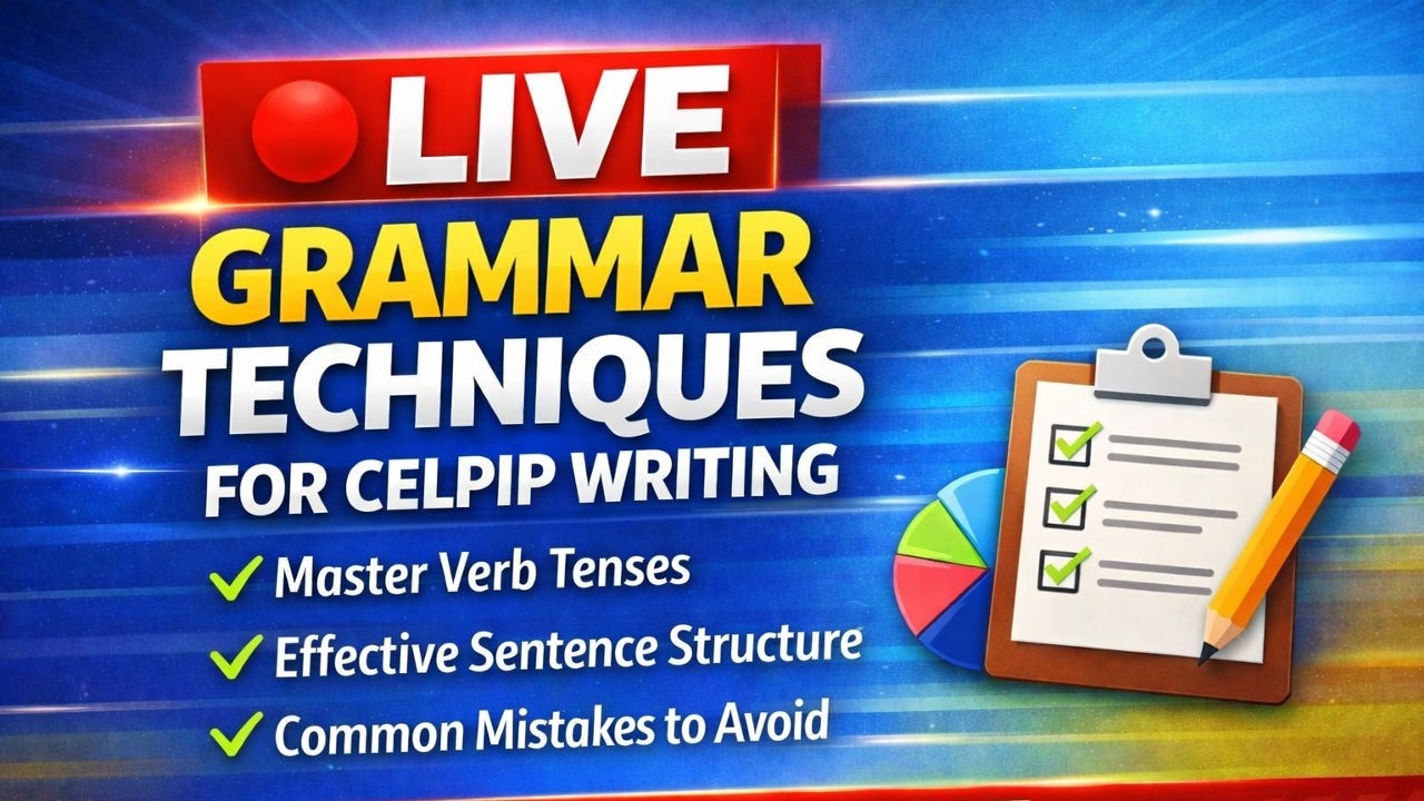 CELPIP session #3 | Writing Grammar Techniques | Score CLB 9+ in Writing