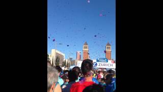 Barcelona Marathon Paper Confetti Before Starting