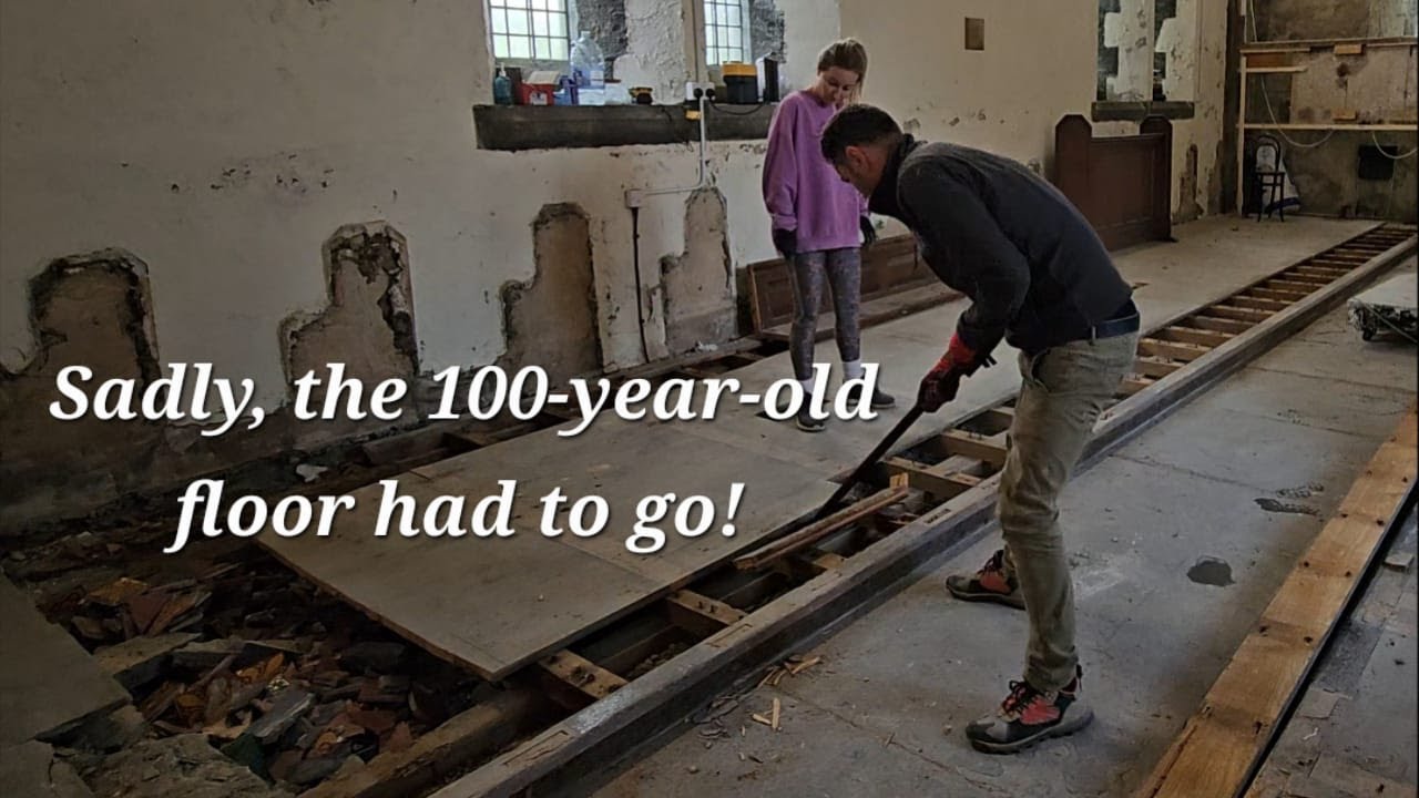 Removing 100-Year-Old Floors & Tiles from Our Church Conversion Ep 4