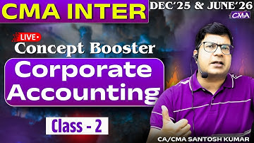 CMA Inter Corporate Accounting |Redemption of preference shares |Class - 2 | By CA/CMA Santosh Kumar
