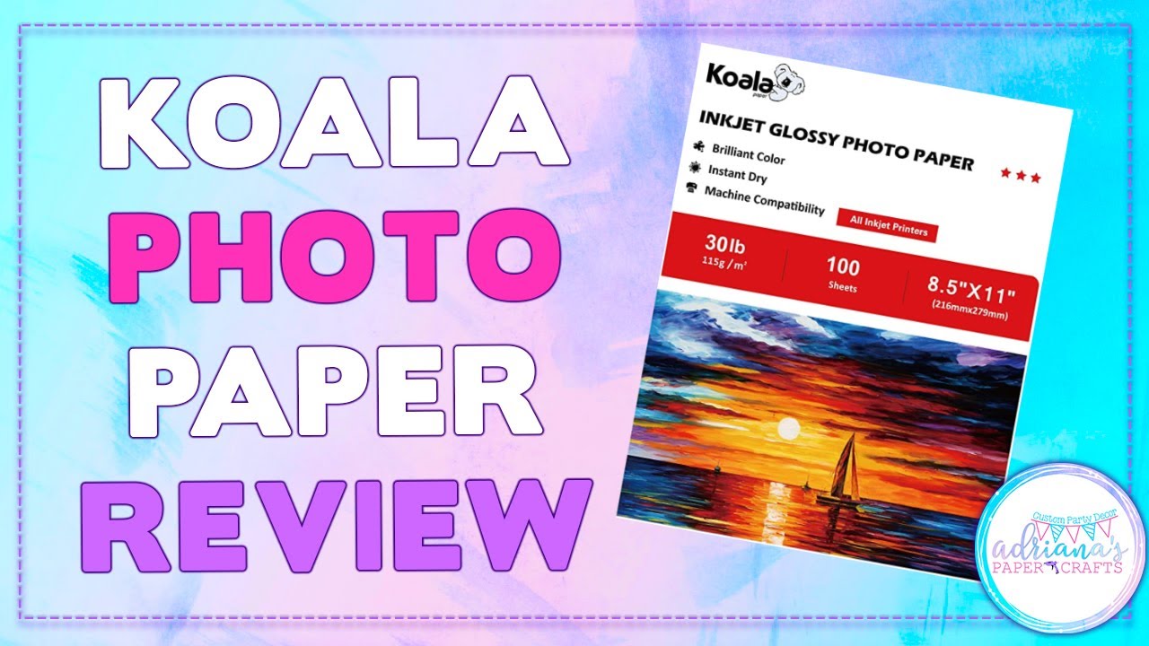 200 Sheets Koala Glossy Inkjet Printer Paper 8.5x11 30lb 115g Thin for Chip  Bags