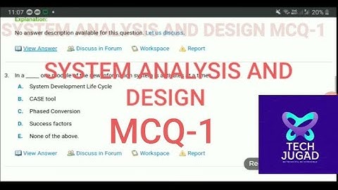 System analysis and design MCQ | Mock paper MCQ System analysis and design