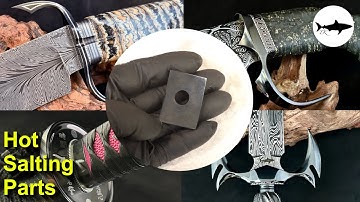 Triple-T #238 - Hot salting your knife parts to make them BLACK