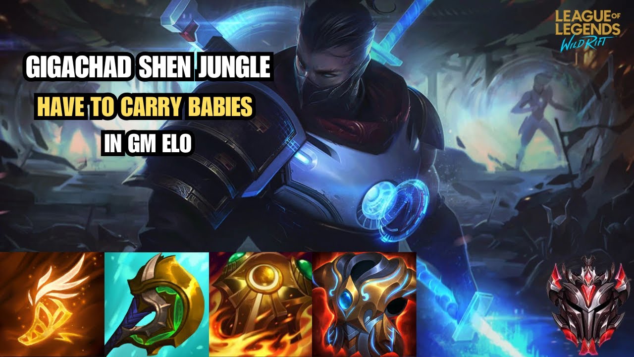 Wild Rift Shen jungle Gameplay in Season 16 in GM elo
