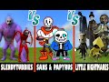 Slendytubbies vs. Sans & Papyrus vs. Little Nightmares | Minecraft (SATISFYING!)