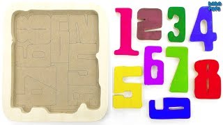 Learn 1 To 9 Numbers For Kids Learn Colors And Numbers For Baby Numbers Puzzle 1-9 123456789
