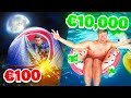 €100 vs €10,000 VAKANTIE!😱 (Challenge)